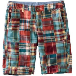 Preowned L. L. Bean Favorite Fit Washed Chino Bermuda Shorts, Patchwork, size 2
